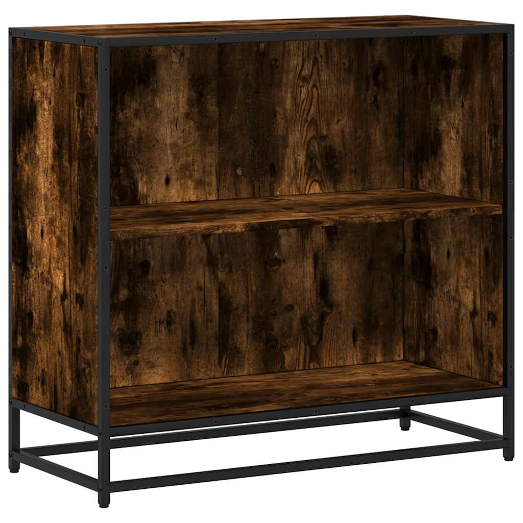 Vidaxl boekenkast 80,5x35x76 cm bewerkt hout gerookt eikenkleurig