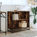 Vidaxl boekenkast 80,5x35x76 cm bewerkt hout gerookt eikenkleurig