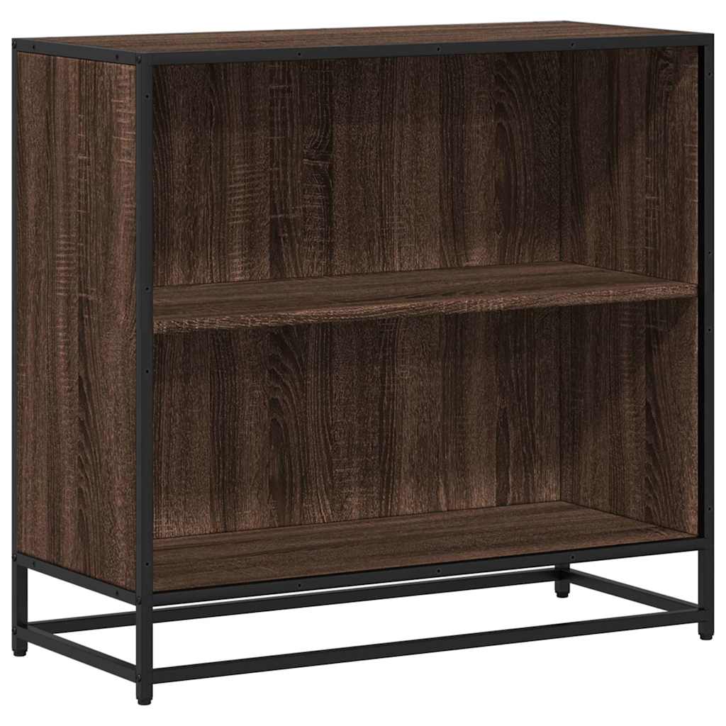 Vidaxl boekenkast 80,5x35x76 cm bewerkt hout bruin eikenkleur