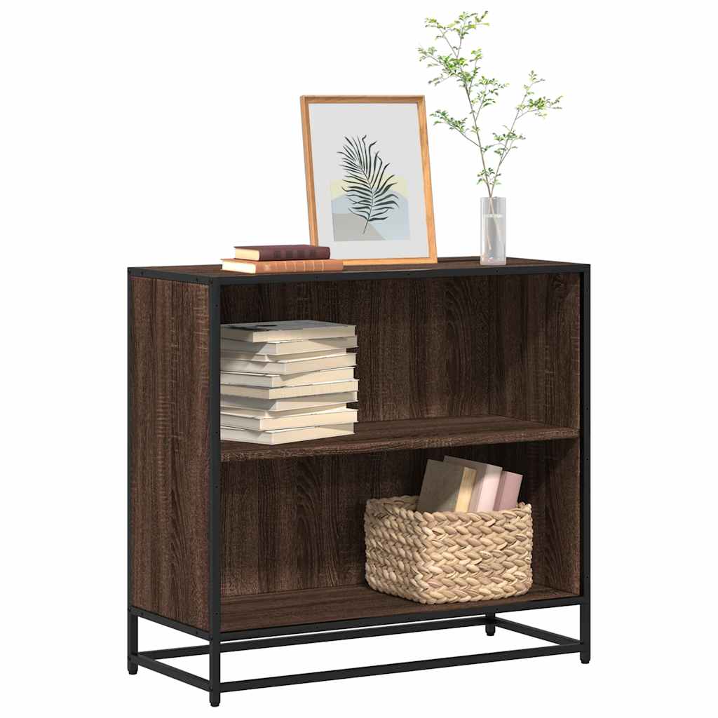 Vidaxl boekenkast 80,5x35x76 cm bewerkt hout bruin eikenkleur