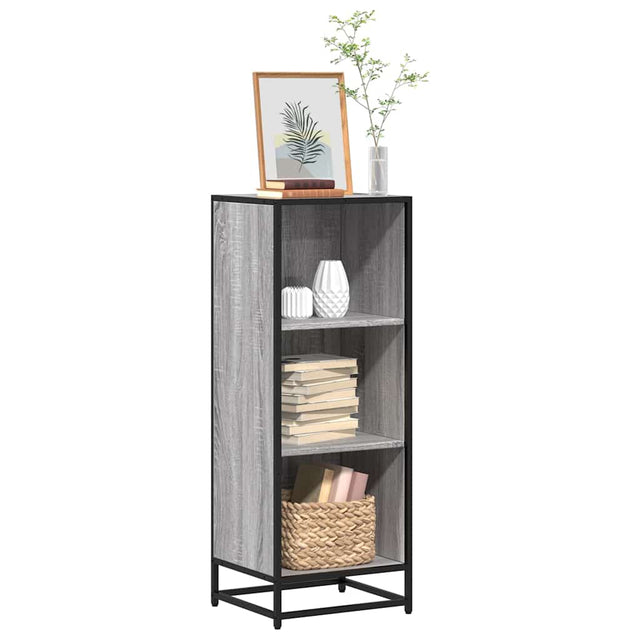 Vidaxl boekenkast 40x35x107,5 cm bewerkt hout grijs sonoma eikenkleur