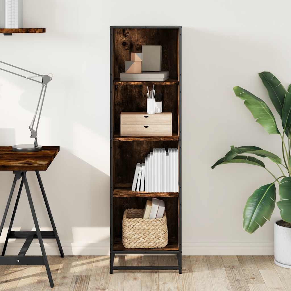 Vidaxl boekenkast 40x35x139 cm bewerkt hout gerookt eikenkleurig