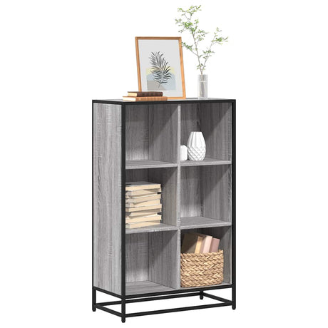 Vidaxl boekenkast 65,5x33x107,5cm bewerkt hout grijs sonoma eikenkleur