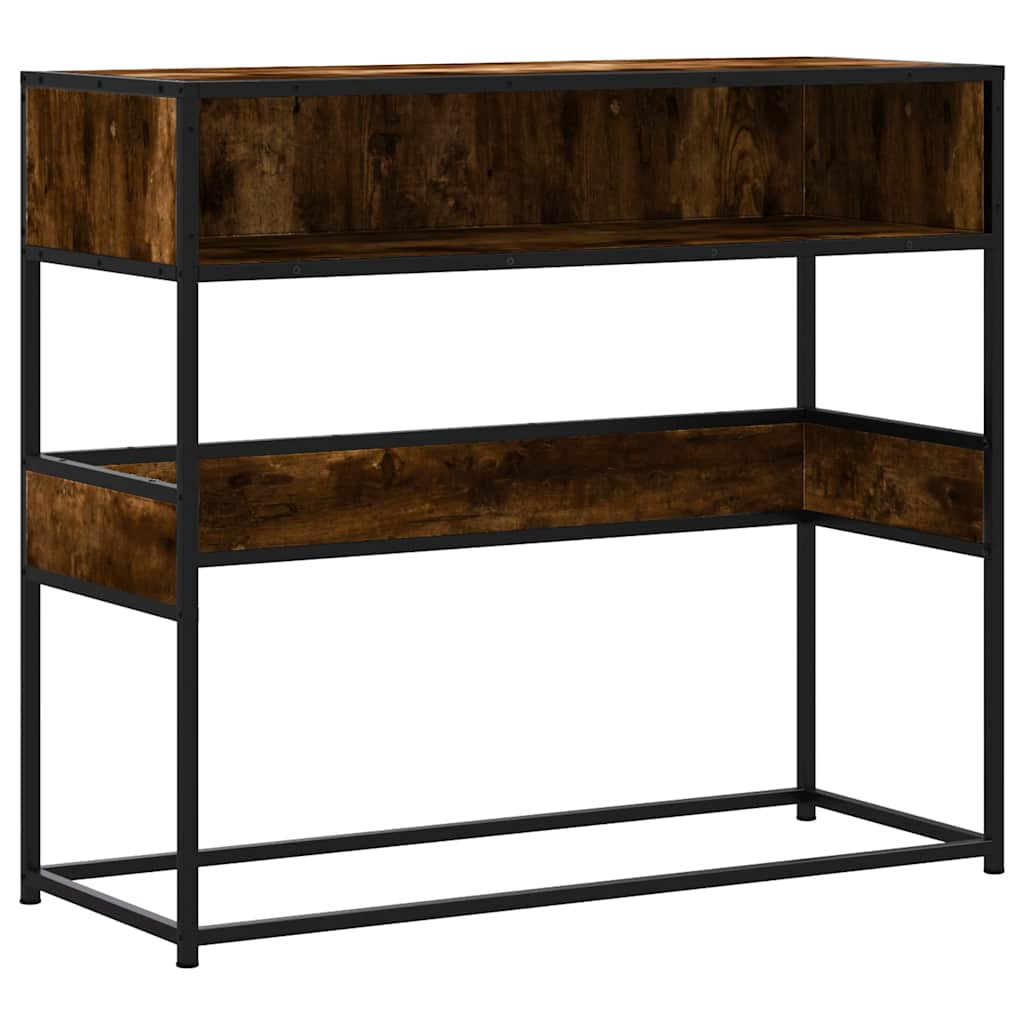 Vidaxl wandtafel 90x35x80 cm bewerkt hout gerookt eikenkleurig