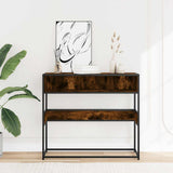Vidaxl wandtafel 90x35x80 cm bewerkt hout gerookt eikenkleurig