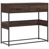 Vidaxl wandtafel 90x35x80 cm bewerkt hout bruin eikenkleur
