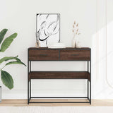 Vidaxl wandtafel 90x35x80 cm bewerkt hout bruin eikenkleur