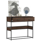 Vidaxl wandtafel 90x35x80 cm bewerkt hout bruin eikenkleur