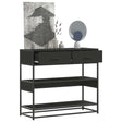 Vidaxl wandtafel 90x35x80 cm bewerkt hout zwart