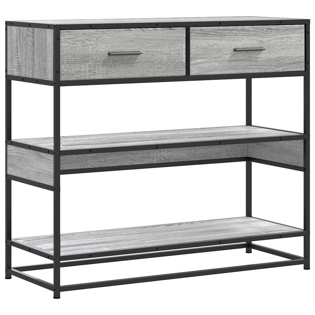 Vidaxl wandtafel 90x35x80 cm bewerkt hout grijs sonoma eikenkleurig