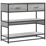 Vidaxl wandtafel 90x35x80 cm bewerkt hout grijs sonoma eikenkleurig