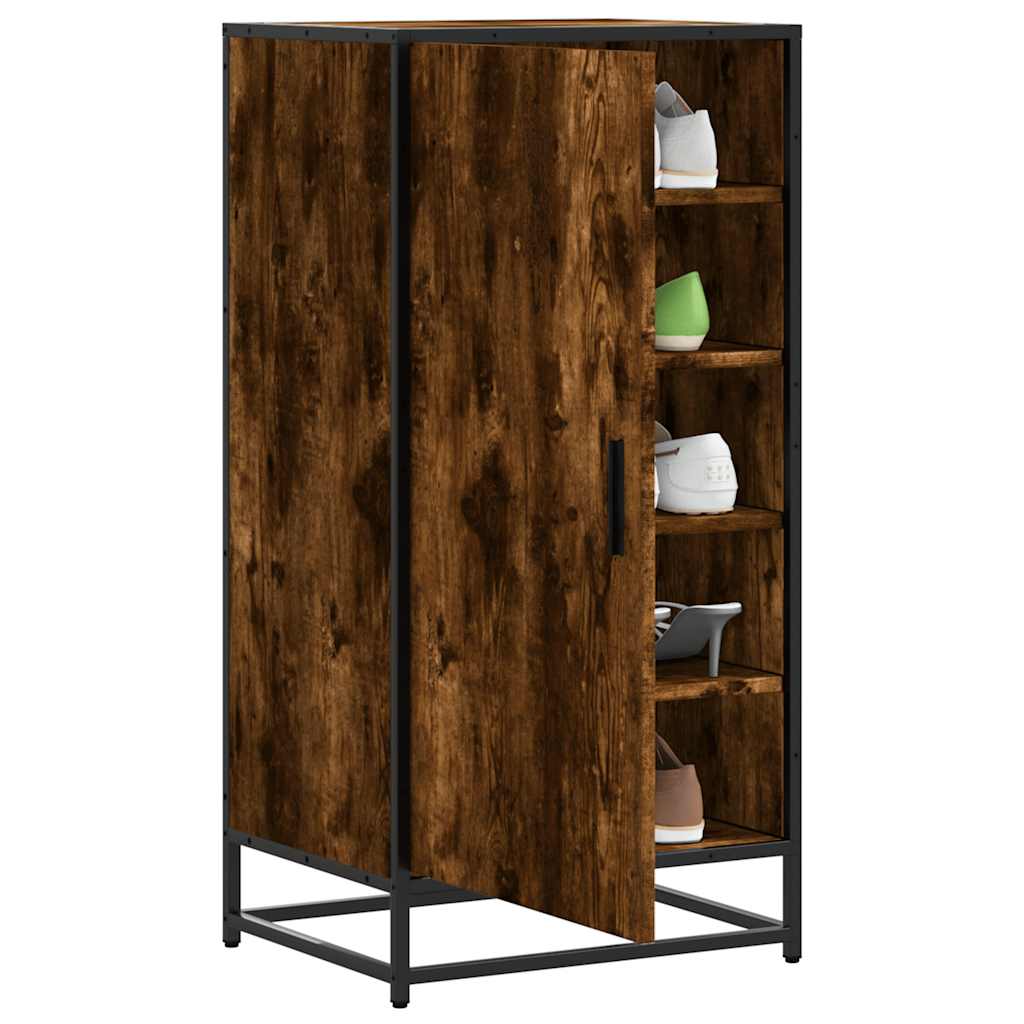 Vidaxx Schuhregal 48x38x97,5 cm verarbeitetes Holz, geräucherte Eiche