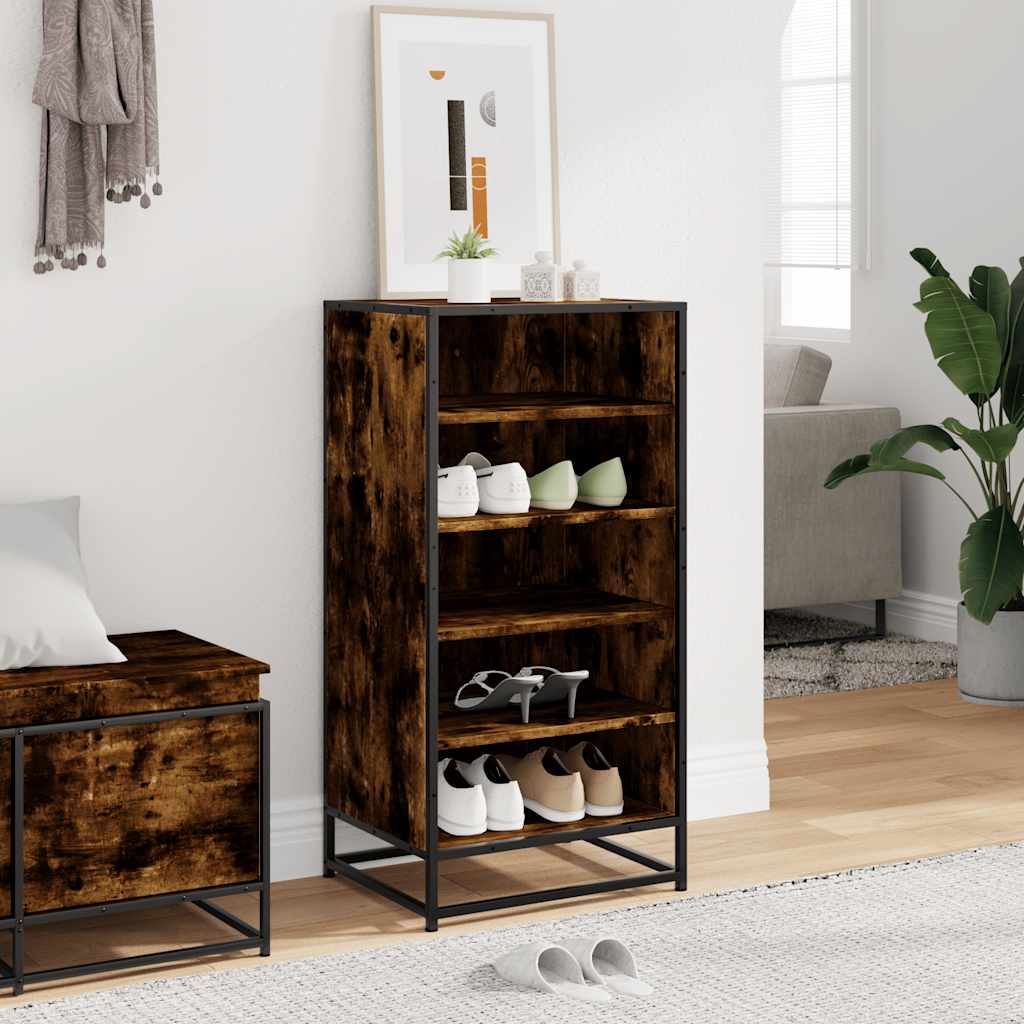 Vidaxx Schuhregal 48x38x97,5 cm verarbeitetes Holz, geräucherte Eiche