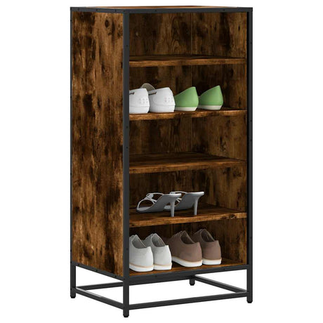 Vidaxx Schuhregal 48x38x97,5 cm verarbeitetes Holz, geräucherte Eiche