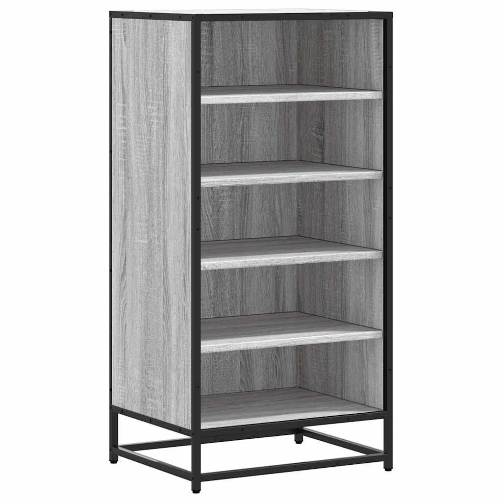 Vidaxx Schuhregal 48x38x97,5 cm, fertige Holzfarbe Sonoma-Eiche grau