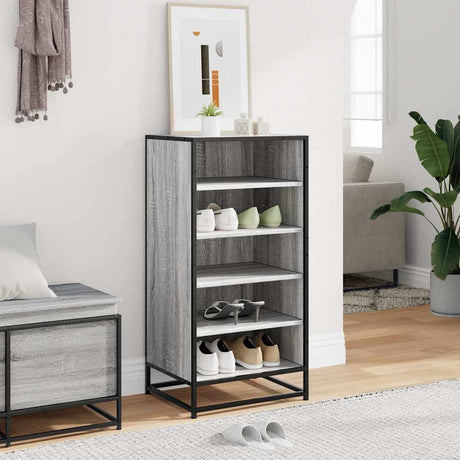 Vidaxx Schuhregal 48x38x97,5 cm, fertige Holzfarbe Sonoma-Eiche grau