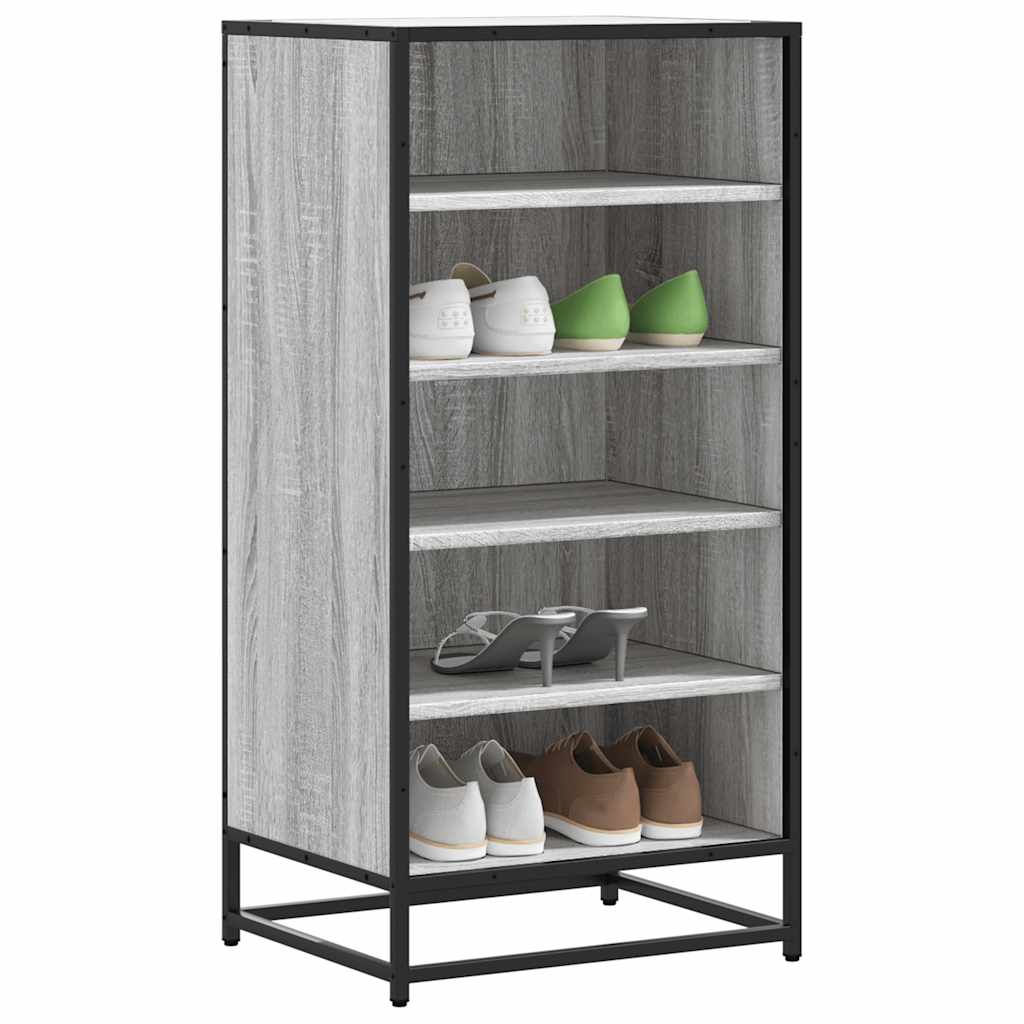 Vidaxx Schuhregal 48x38x97,5 cm, fertige Holzfarbe Sonoma-Eiche grau