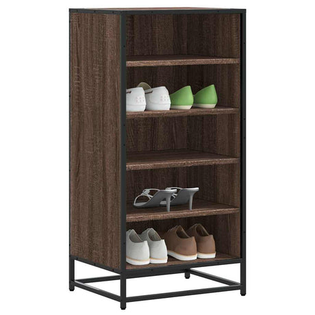 Vidaxx Schuhregal 48x38x97,5 cm, fertiges Holz, braune Eiche