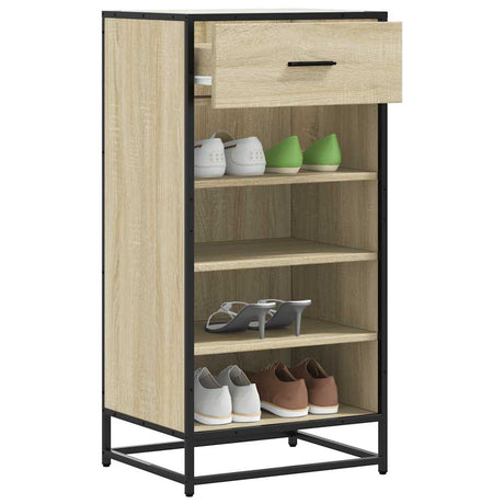 VidaXL Schuhregal 48x38x97,5 cm Holzwerkstoff Sonoma-Eiche-farbig