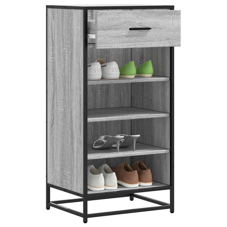 Vidaxx Schuhregal 48x38x97,5 cm, fertige Holzfarbe Sonoma-Eiche grau