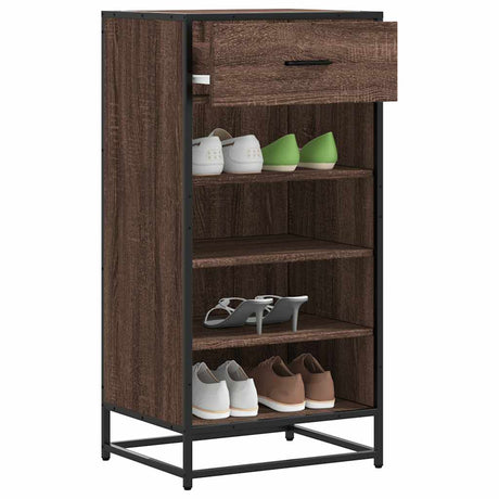 Vidaxx Schuhregal 48x38x97,5 cm, fertiges Holz, braune Eiche