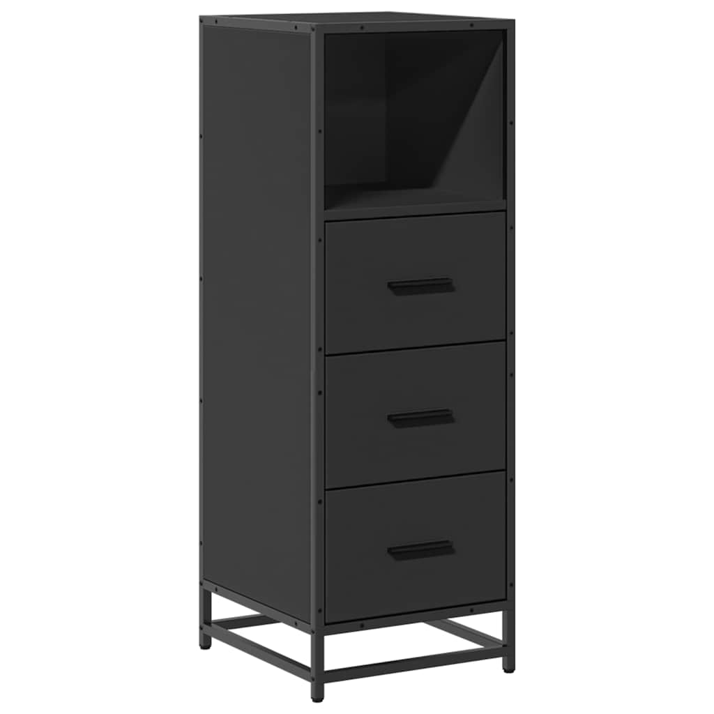 Vidaxl badkamerkast 35x37,5x100 cm bewerkt hout zwart