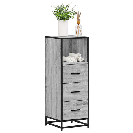 Vidaxl badkamerkast 35x37,5x100cm bewerkt hout grijs sonoma eikenkleur