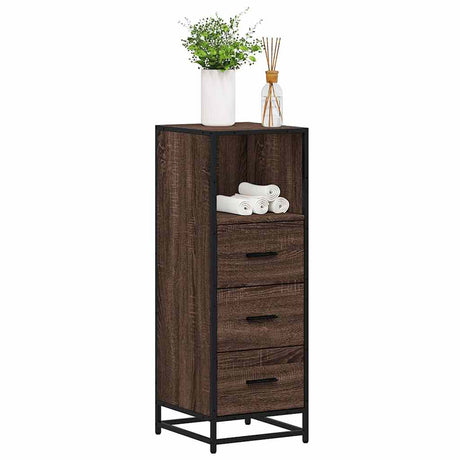 Vidaxl badkamerkast 35x37,5x100 cm bewerkt hout bruin eikenkleur
