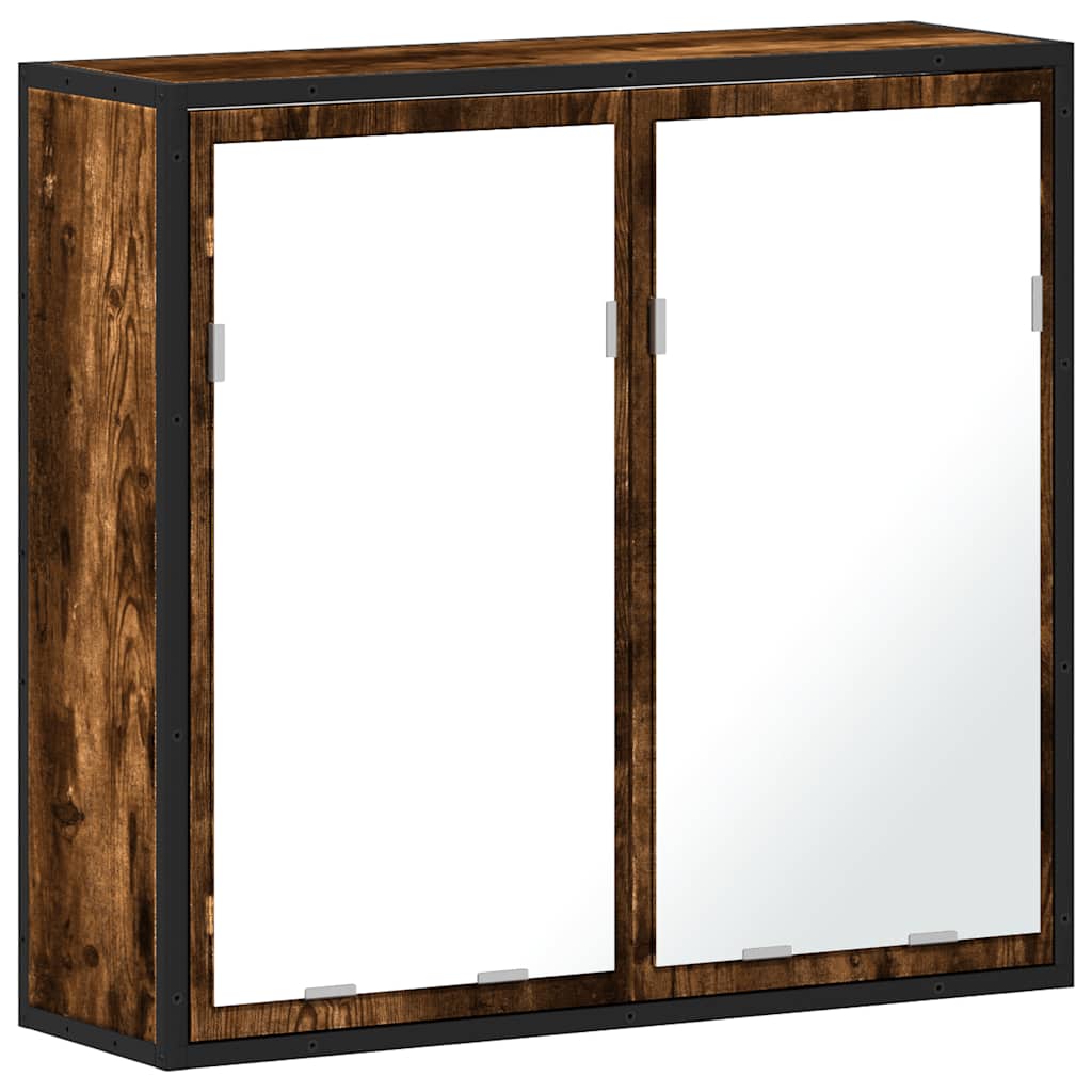 Vidaxl badkamerspiegelkast 65x20x60 cm bewerkt hout gerookt eikenkleur