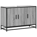 Vidaxl wastafelkast 90x33x60 cm bewerkt hout grijs sonoma eikenkleurig