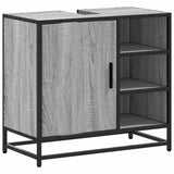 Vidaxl wastafelkast 65x33x60 cm bewerkt hout grijs sonoma eikenkleurig