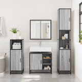 Vidaxl wastafelkast 65x33x60 cm bewerkt hout grijs sonoma eikenkleurig
