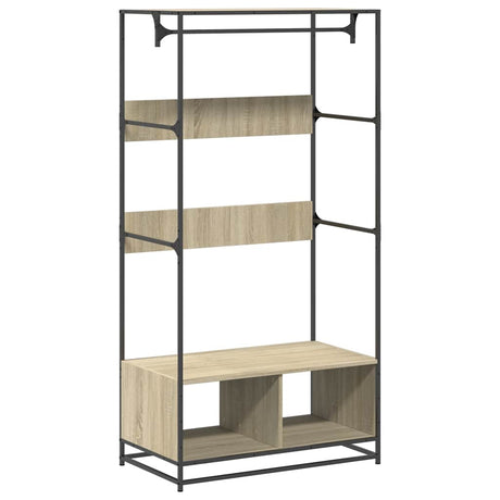 Vidaxxl Kleiderschrank 90x50x180 cm Holzwerkstoff Sonoma-Eiche