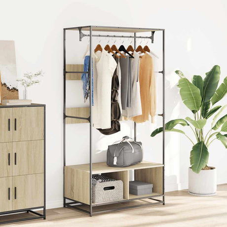 Vidaxxl Kleiderschrank 90x50x180 cm Holzwerkstoff Sonoma-Eiche