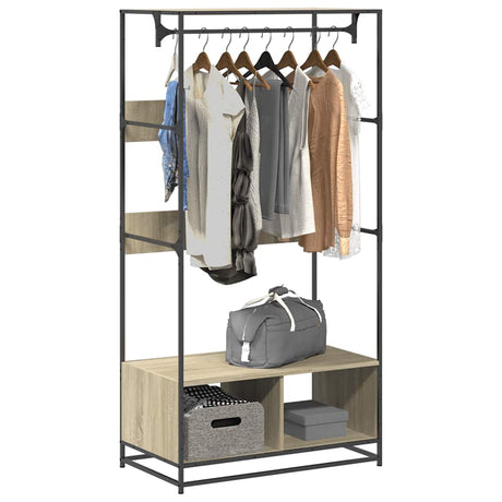 Vidaxxl Kleiderschrank 90x50x180 cm Holzwerkstoff Sonoma-Eiche