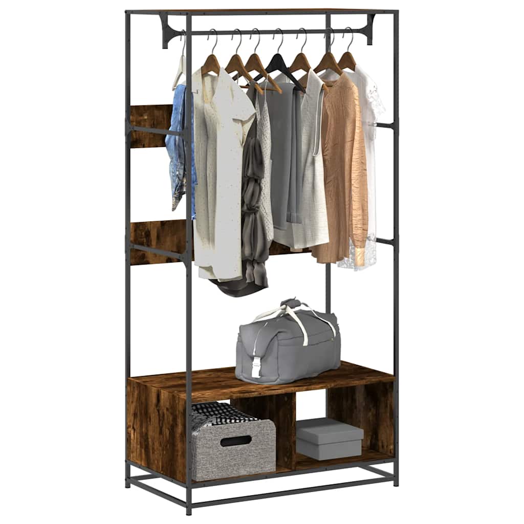 Vidaxx Kleiderschrank 90x50x180 cm Holzwerkstoff, Räuchereiche