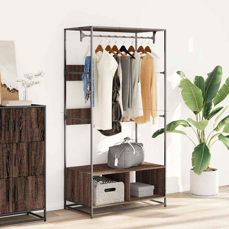 Vidaxx Kleiderschrank 90x50x180 cm, fertiges Holz, braune Eiche
