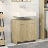 Vidaxl wastafelkast 60x33x60 cm bewerkt hout sonoma eikenkleurig