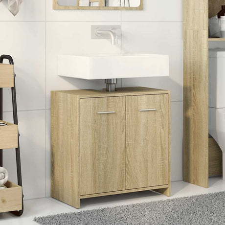 Vidaxl wastafelkast 60x33x60 cm bewerkt hout sonoma eikenkleurig