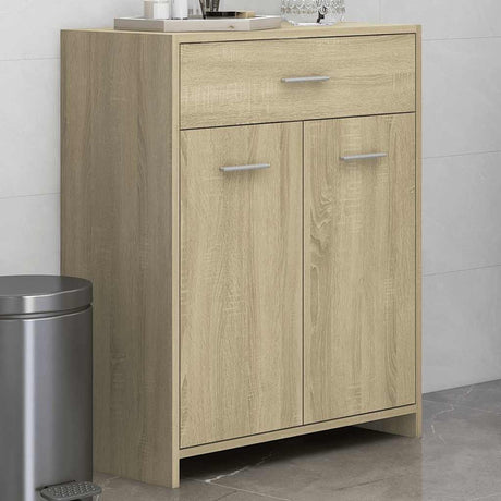 Vidaxl badkamerkast 60x33x80 cm spaanplaat sonoma eikenkleurig