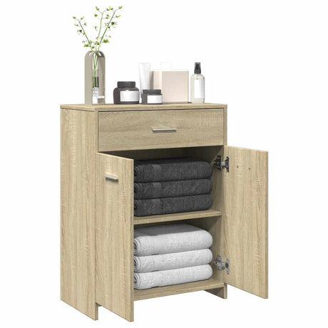 Vidaxl badkamerkast 60x33x80 cm spaanplaat sonoma eikenkleurig
