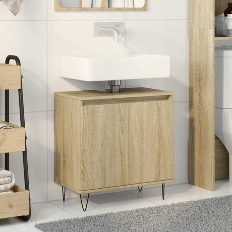 Vidaxl badkamerkast 58x33x60 cm bewerkt hout sonoma eikenkleurig