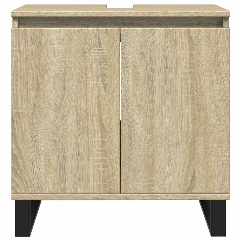 Vidaxl badkamerkast 58x33x60 cm bewerkt hout sonoma eikenkleurig