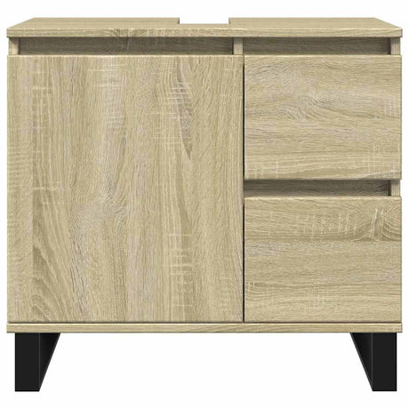 Vidaxl badkamerkast 65x33x60 cm bewerkt hout sonoma eikenkleurig