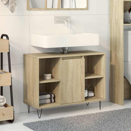 Vidaxl badkamerkast 80x33x60 cm bewerkt hout sonoma eikenkleurig