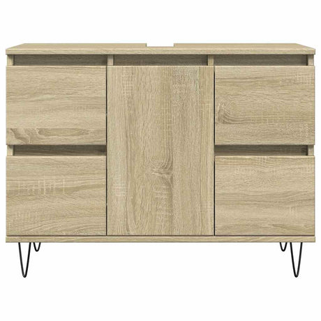 Vidaxl badkamerkast 80x33x60 cm bewerkt hout sonoma eikenkleurig