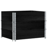 VidaXL Palettenaufsatzrahmen 3 Stk. 80x60 cm massives Kiefernholz schwarz