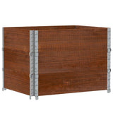 VidaXL Palettenaufsatzrahmen 3 Stk. 80x60 cm massives Kiefernholz braun