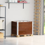 VidaXL Palettenaufsatzrahmen 3 Stk. 80x60 cm massives Kiefernholz braun