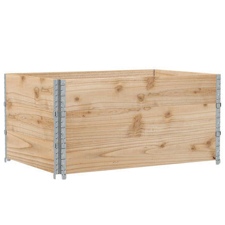 VidaXL Palettenaufsatzrahmen 3 Stück 120x80 cm massives Kiefernholz
